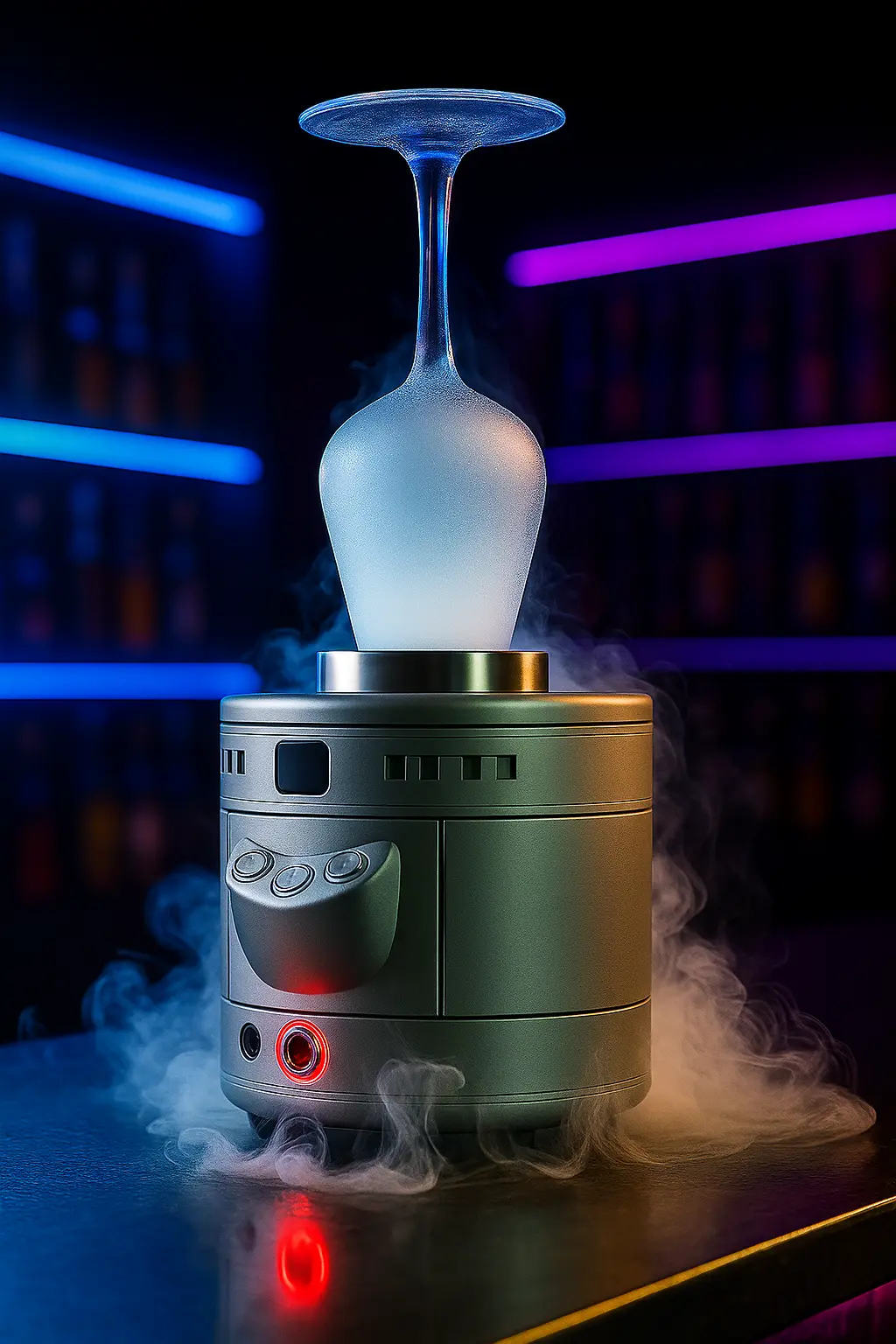 Edible smokey Ice Machine plus Glass Chiller